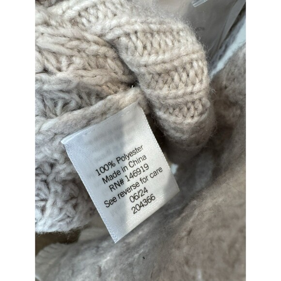 LC Lauren Conrad Cardigan Size Large Beige Cabled Sweater Women's NWT Button - Picture 10 of 10